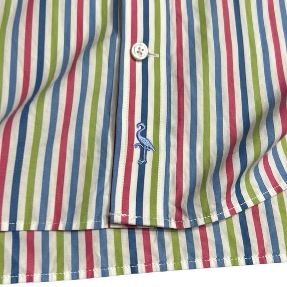 - Tailorbyrd striped cotton shirt ,sz Med.Multi color,colorful,multimedia,2 tone - Picture 3 of 14